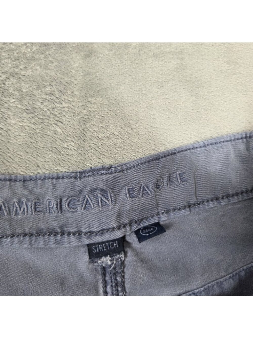 American Eagle Pants Womens 6 Long Blue Super High Rise Baggy Wide Leg Cargo - Picture 2 of 8
